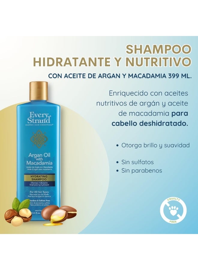 إيفري ستراند شامبو مرطب بزيت الأرغان والمكاديميا لجميع أنواع الشعر 399 مل - Image 2